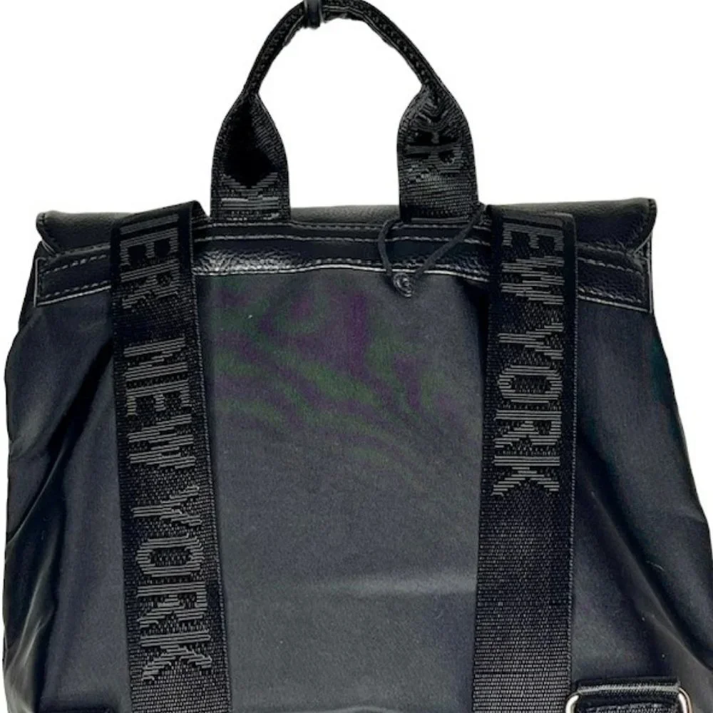 Botkier New York Nylon Backpack - Black - 9 x 11 x 3.5”